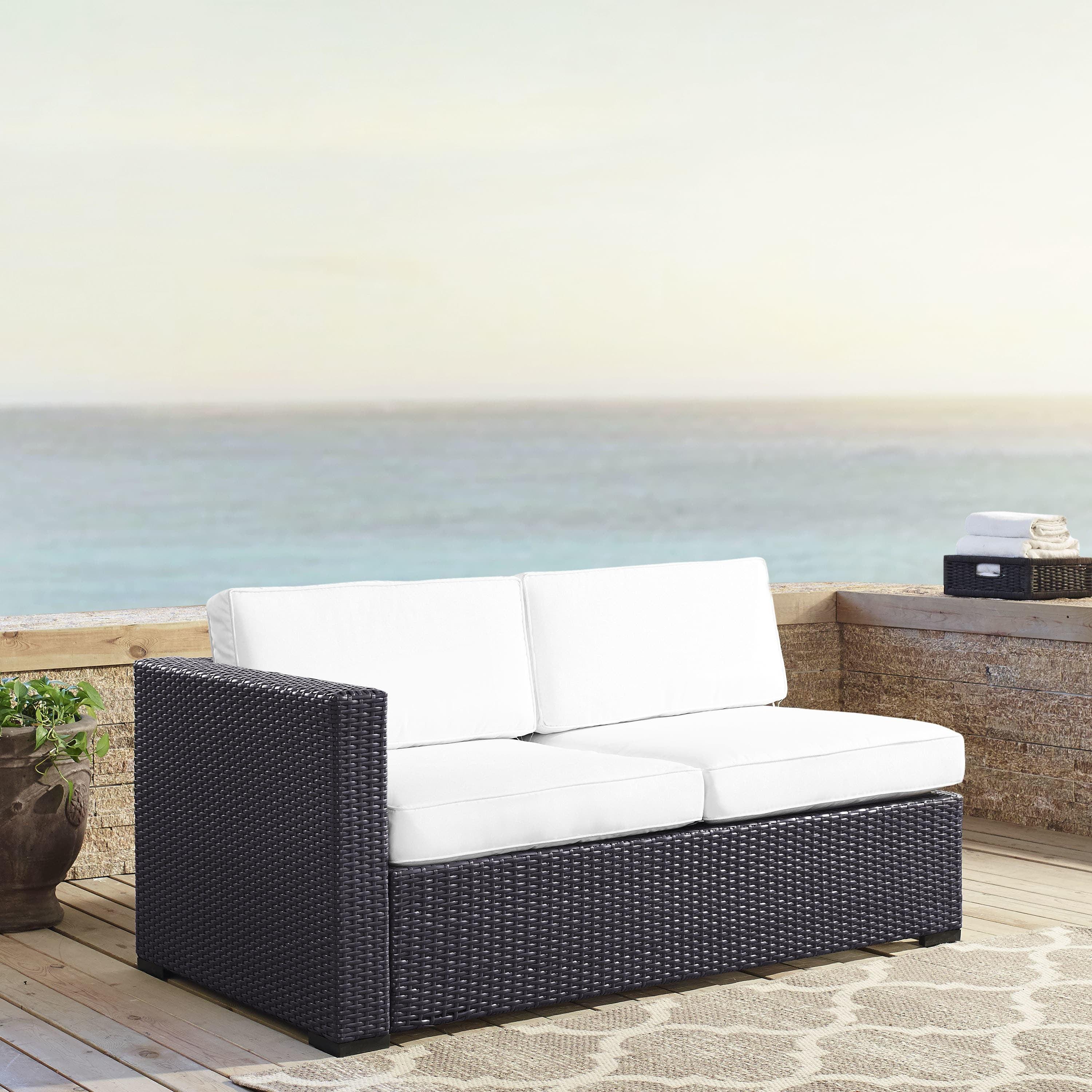 Crosley Biscayne Outdoor Patio Loveseat with Cushions