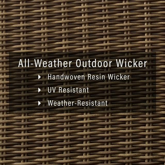 Bradenton 4pc Outdoor Wicker Conversation Set - Navy - Crosley: Steel Frame, UV-Resistant, with Polyester Foam Cushions