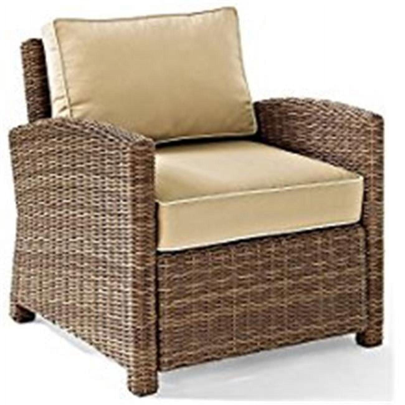 Bradenton Sand Wicker Outdoor Armchair with Cushion