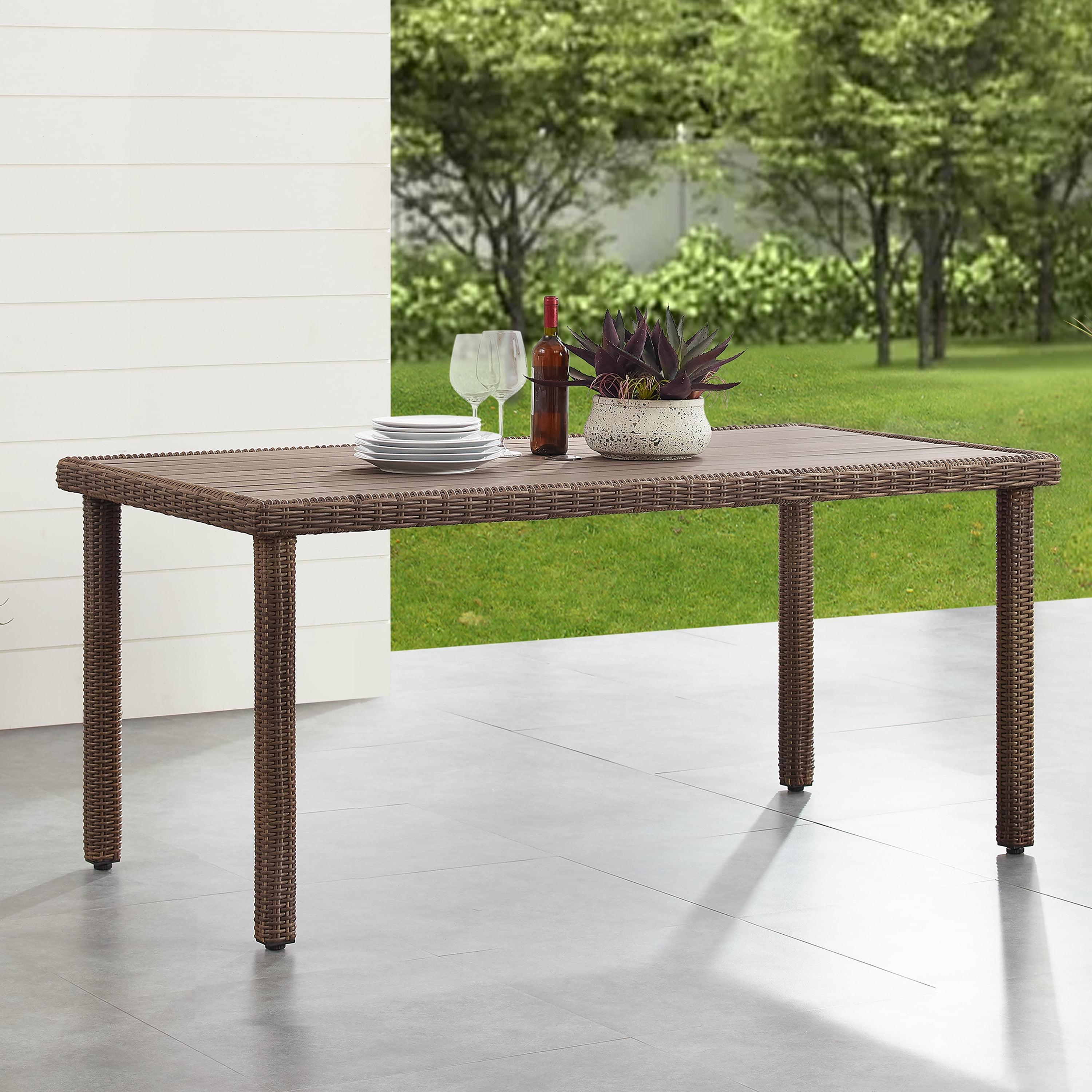 Bradenton Outdoor Rectangular Dining Table Weathered Brown - Crosley