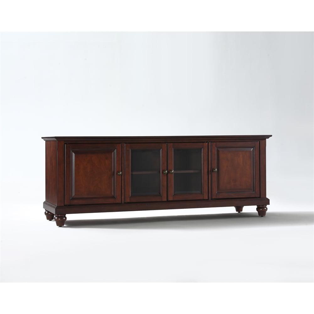 Cambridge TV Stand for TVs up to 60" Dark Red - Crosley: Entertainment Center with Adjustable Shelves & Cable Management
