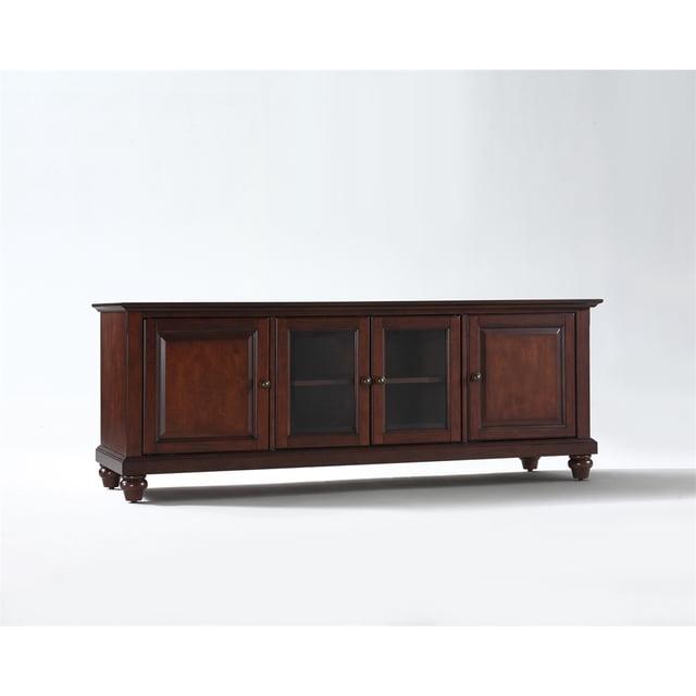 Cambridge TV Stand for TVs up to 60" Dark Red - Crosley: Entertainment Center with Adjustable Shelves & Cable Management