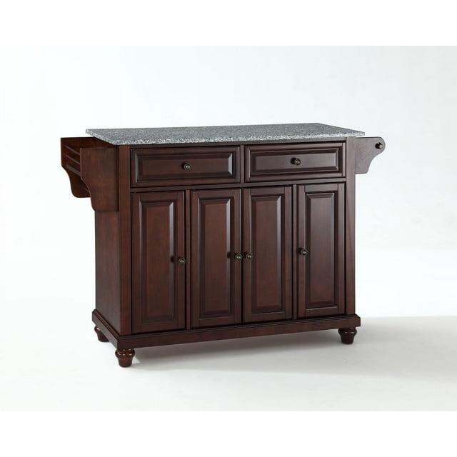 Crosley Furniture Cambridge Wood Kitchen Island in Mahogany/Gray