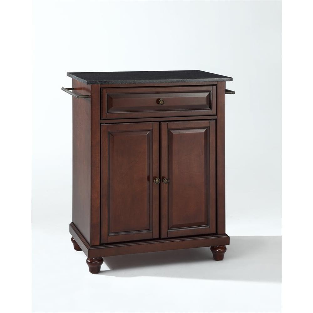 Crosley Furniture Cambridge Wood Portable Kitchen Island in Mahogany