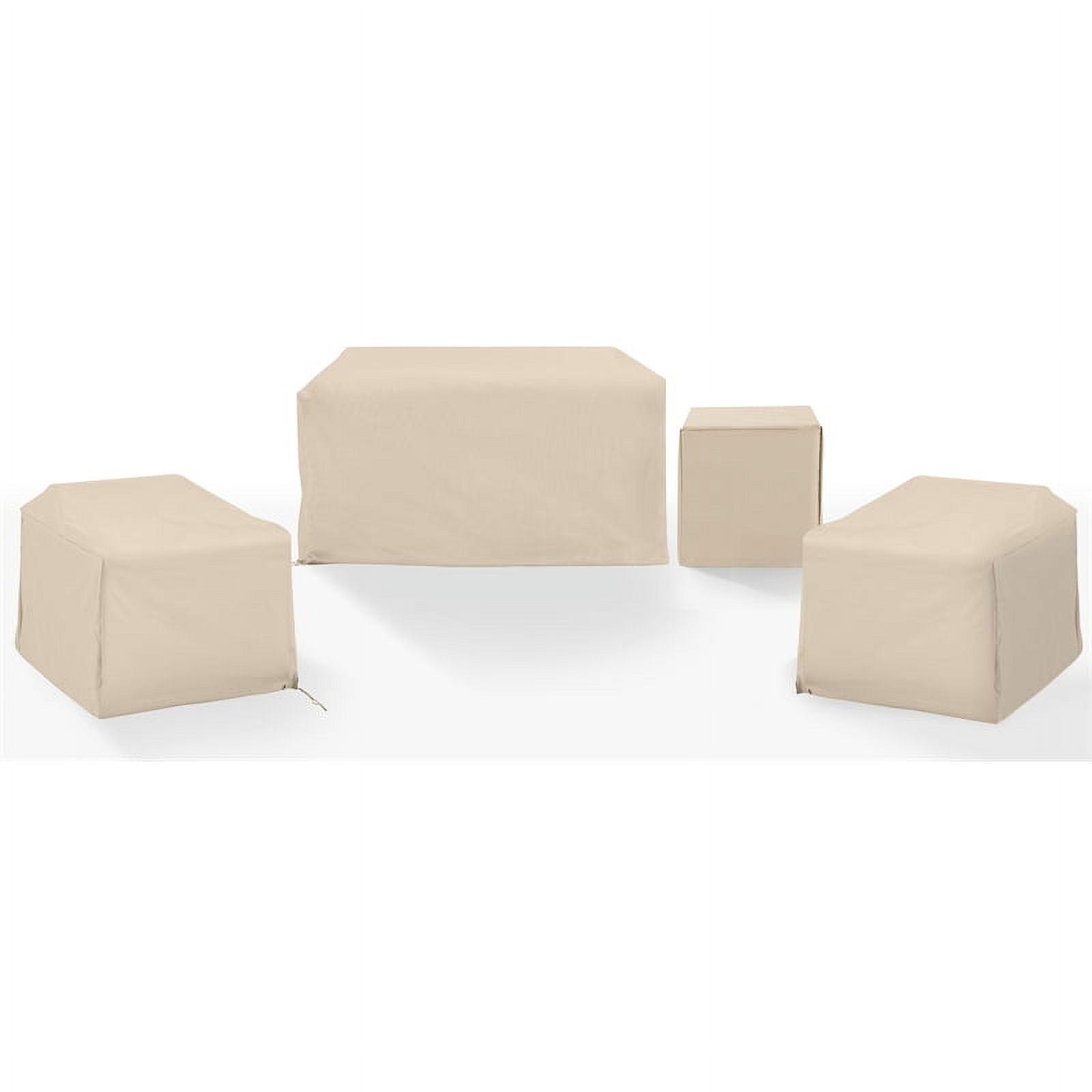 30 x 58 x 36.5 in. Outdoor Furniture Cover Set, Tan - 4 Piece
