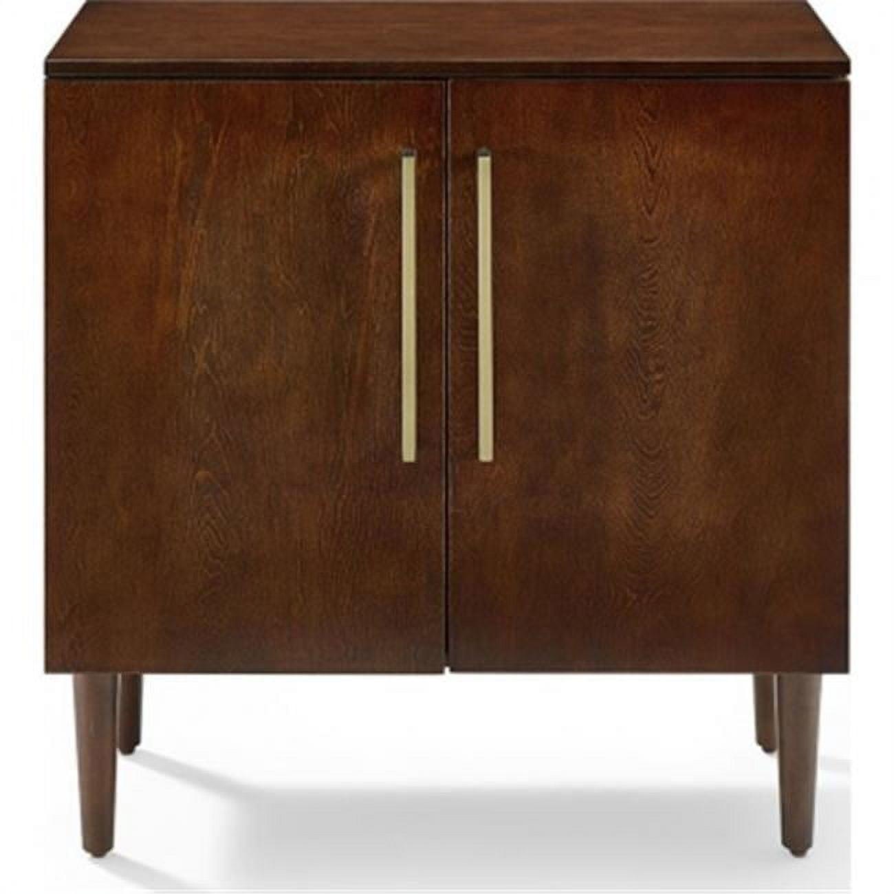 Mid-Century Modern Everett Mahogany Console Cabinet with Storage