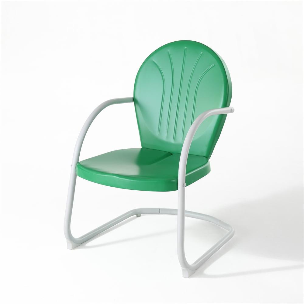 Metal Patio Arm Chair - Green: Crosley, Powder-Coated Steel Frame, UV & Weather-Resistant, 250lb Capacity