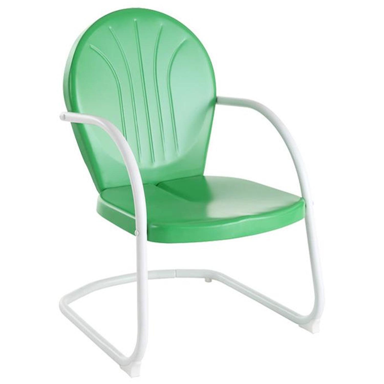 Grasshopper Green Metal Outdoor Dining Arm Chair