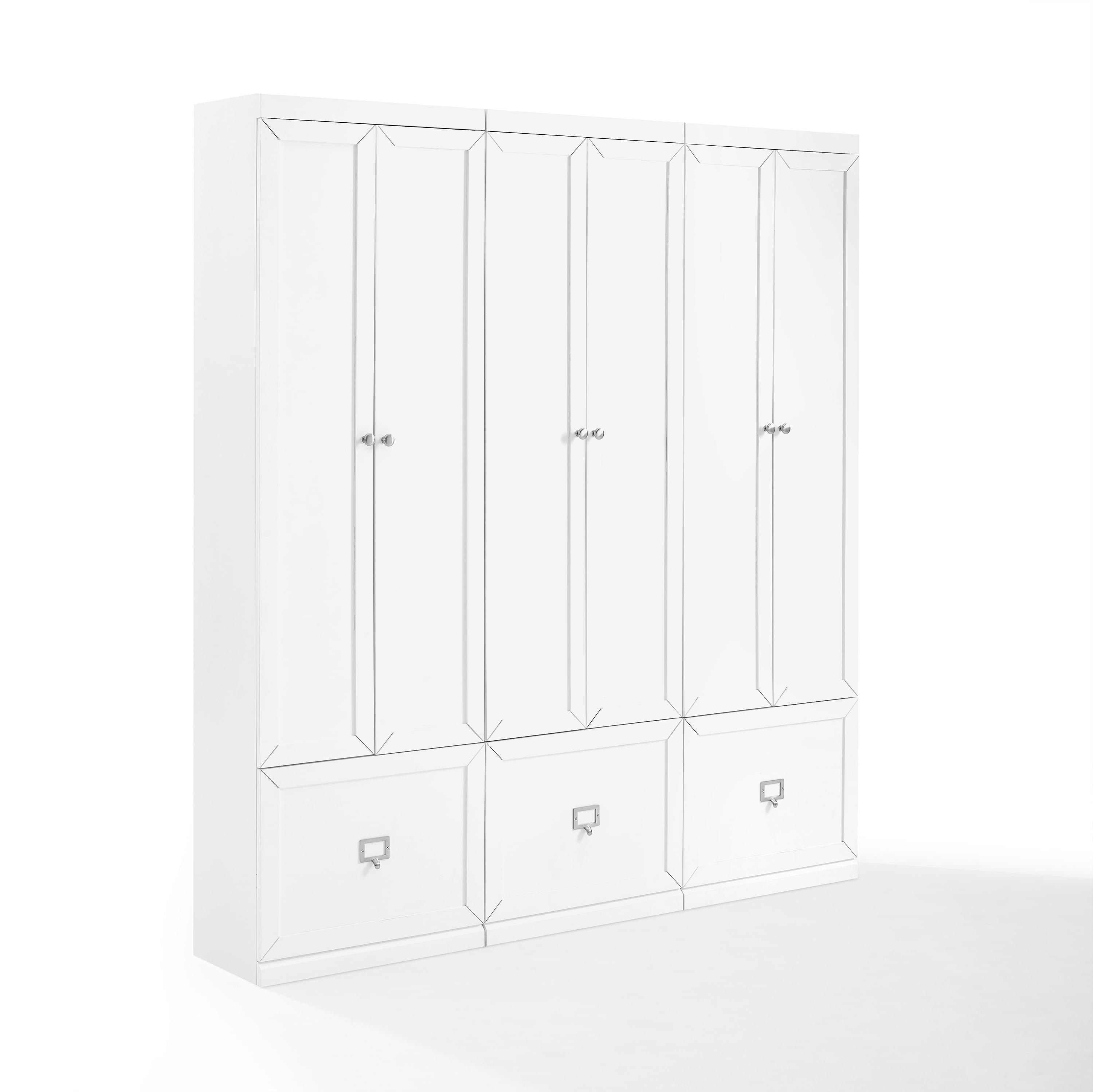 White Modular 3-Piece Entryway Storage Set