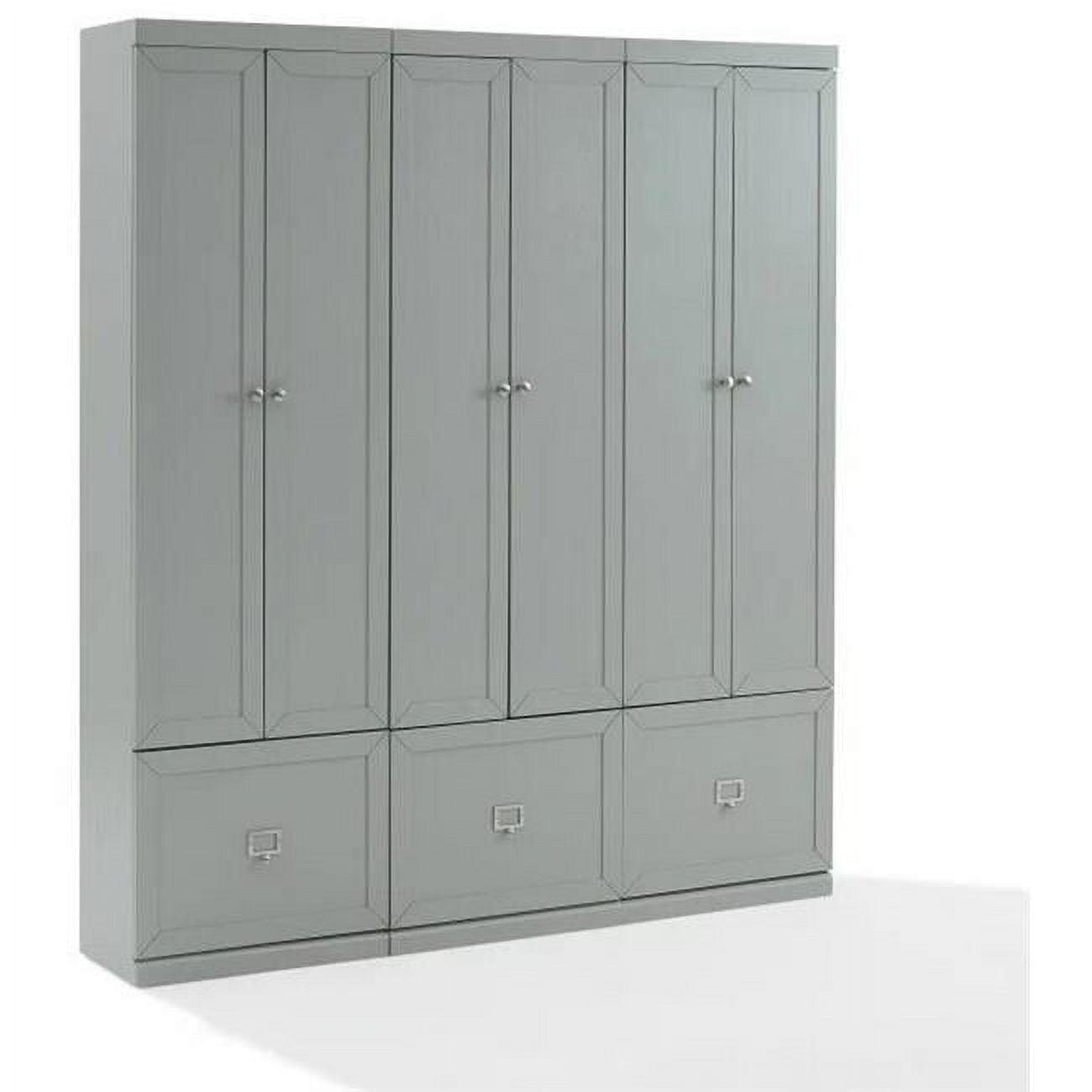 Harper Gray 3-Piece Modular Entryway Set with Pantry Closets