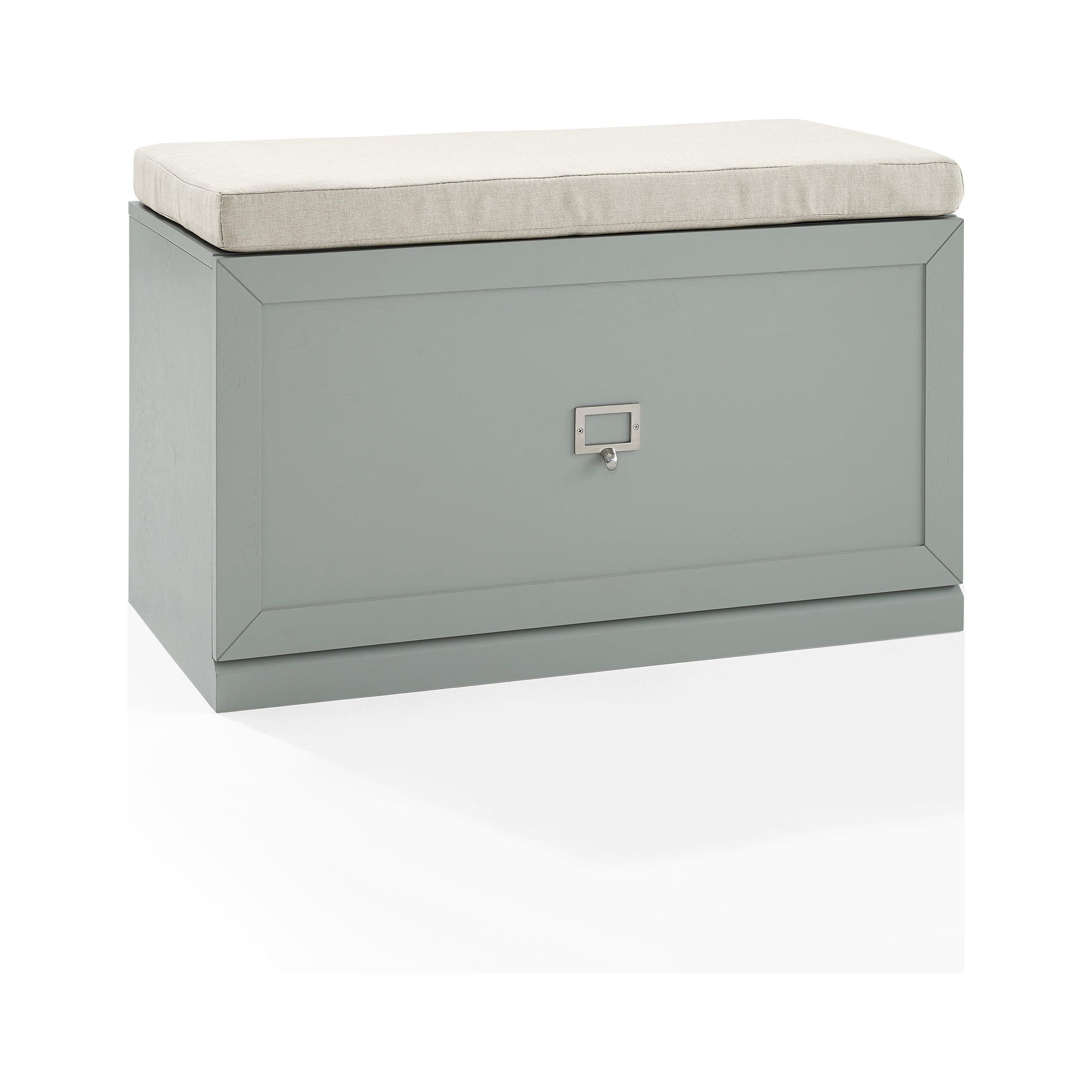 Crestshire Linen Blend Upholstered Storage Bench