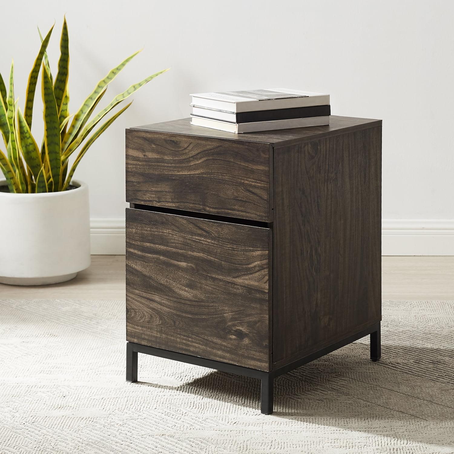 Jacobsen Brown and Black 2-Drawer Legal Size File Cabinet