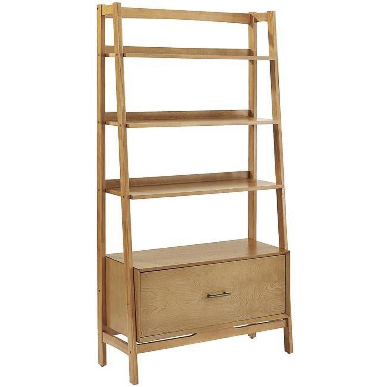 Acorn Wood Ladder Bookcase with Full Extension Drawer