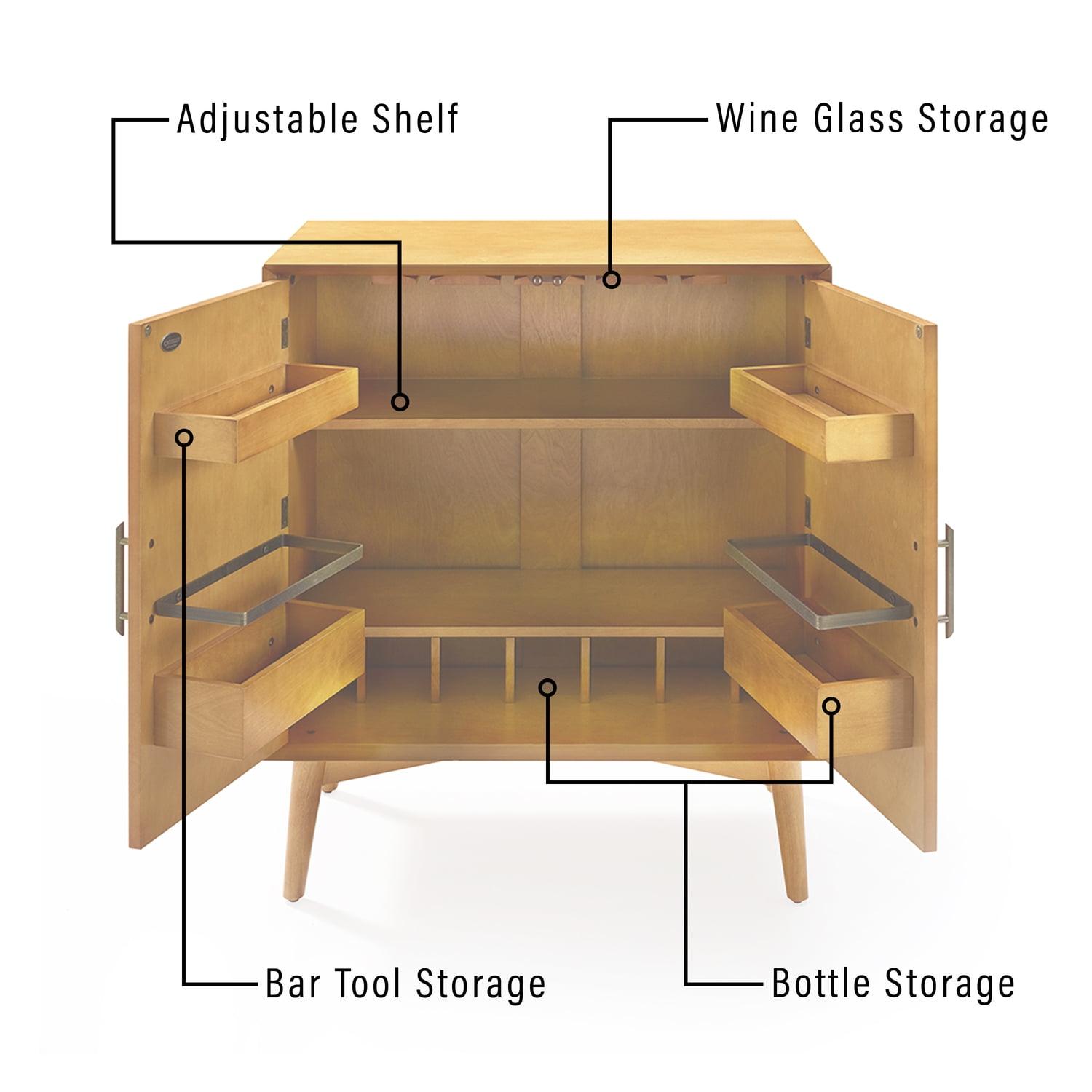 Landon Bar Cabinet Brown - Crosley