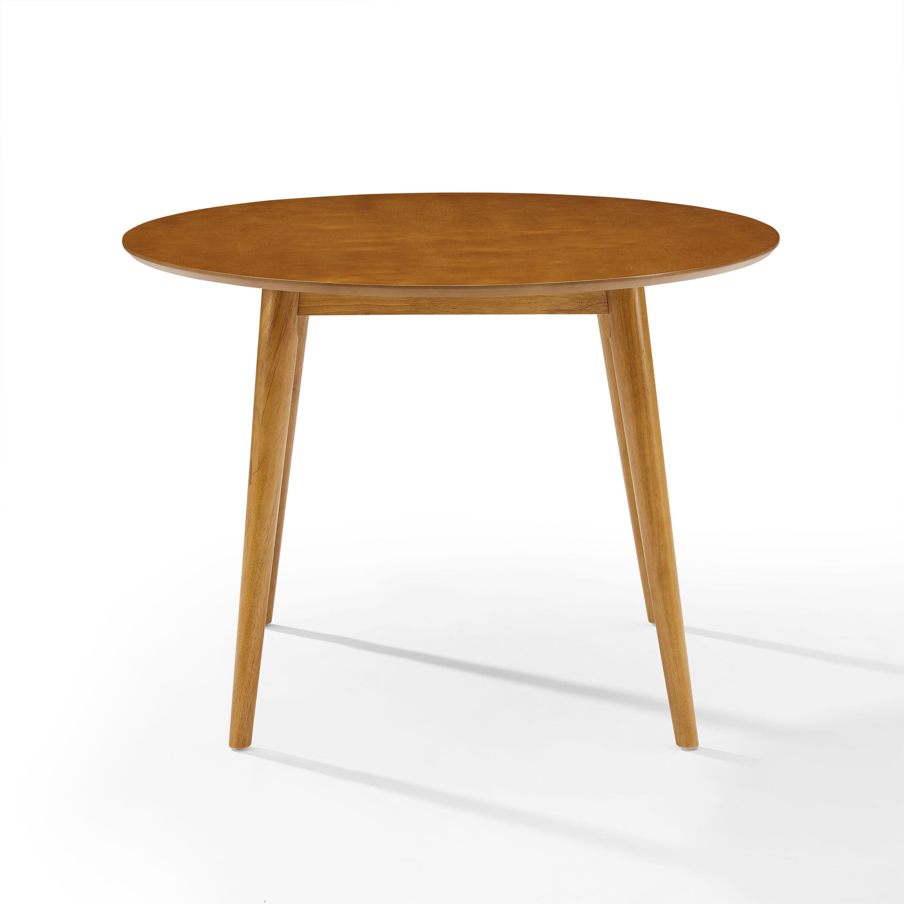 Acorn Round Rubberwood Mid-Century Modern Dining Table