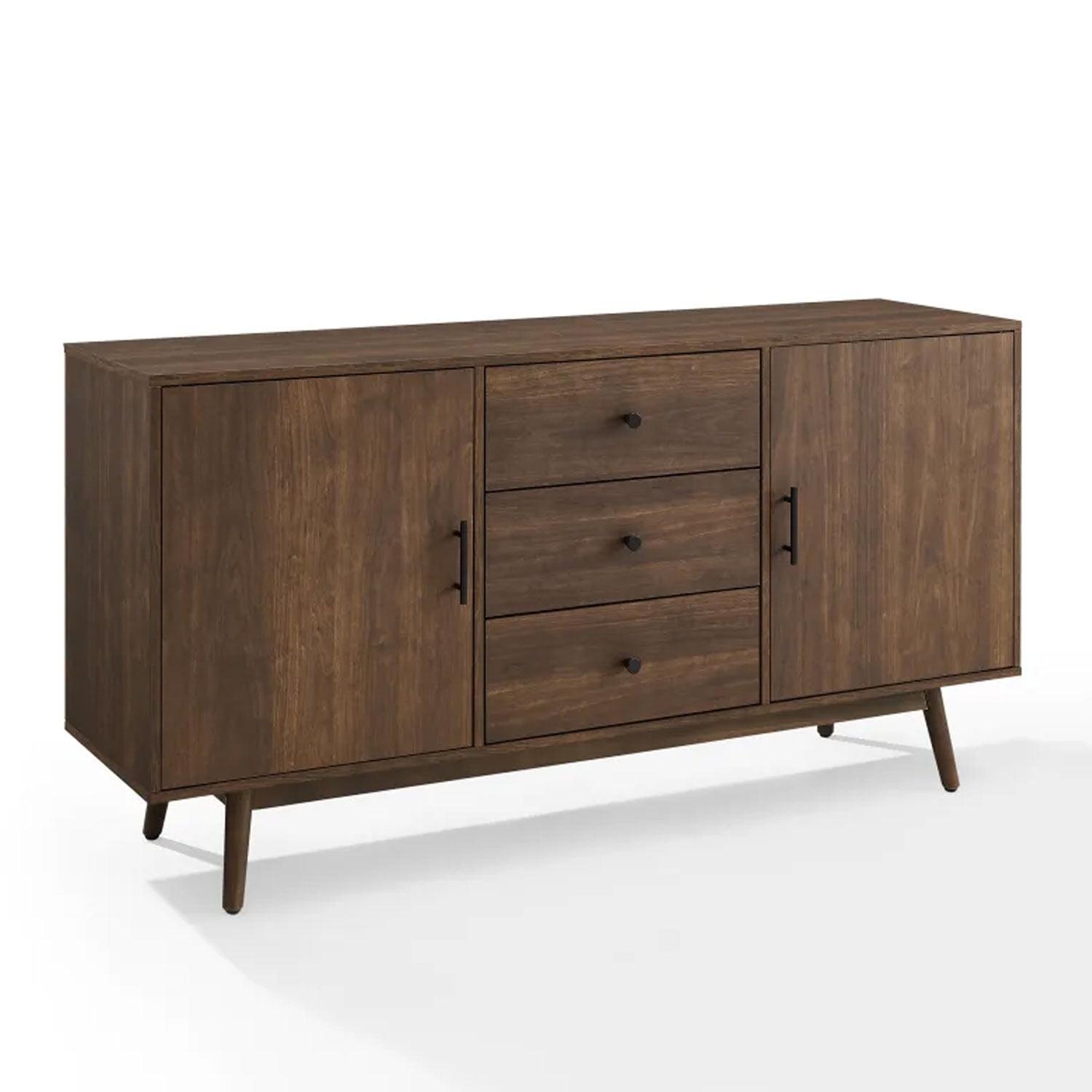 Lucas Walnut Mid-Century Modern Sideboard with Drawers