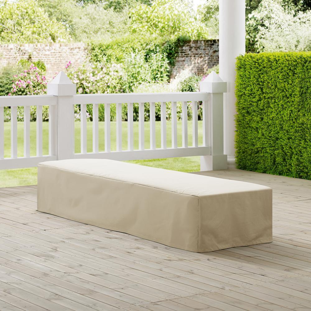 Crosley Outdoor Chaise Lounge Furniture Cover, Tan: Polyester, Waterproof, Scratch-Resistant, Drawstring Closure
