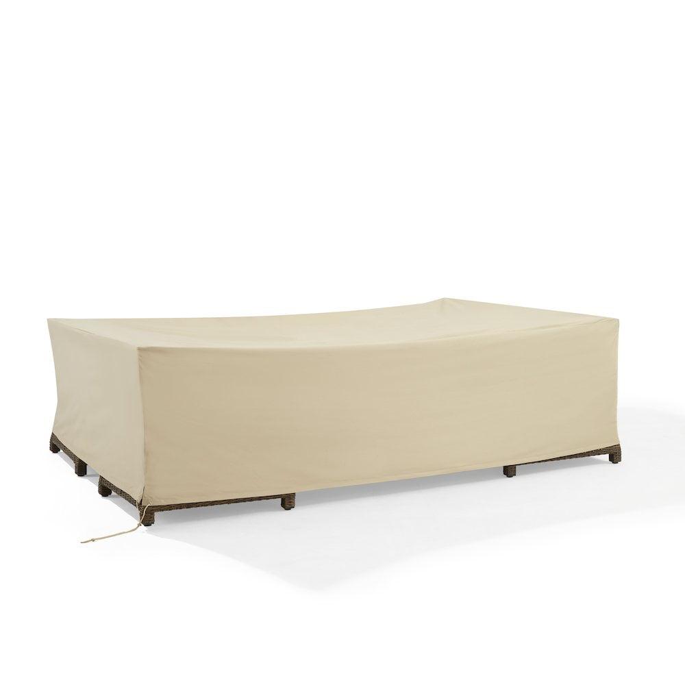 Tan Heavy-Duty Vinyl Outdoor Furniture Cover, 111" x 74"