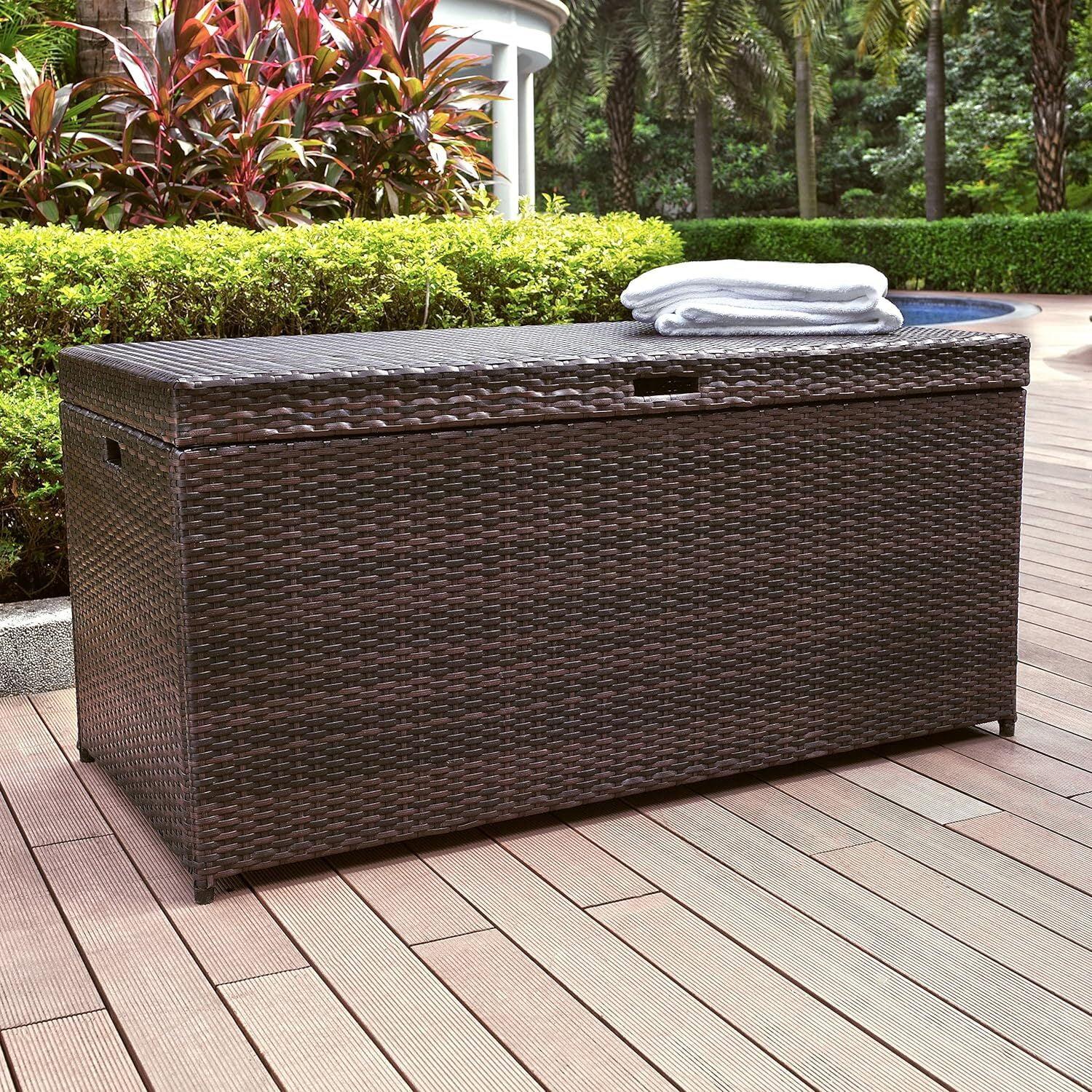 104.5gal Palm Harbor Steel Outdoor Deck Box - Crosley