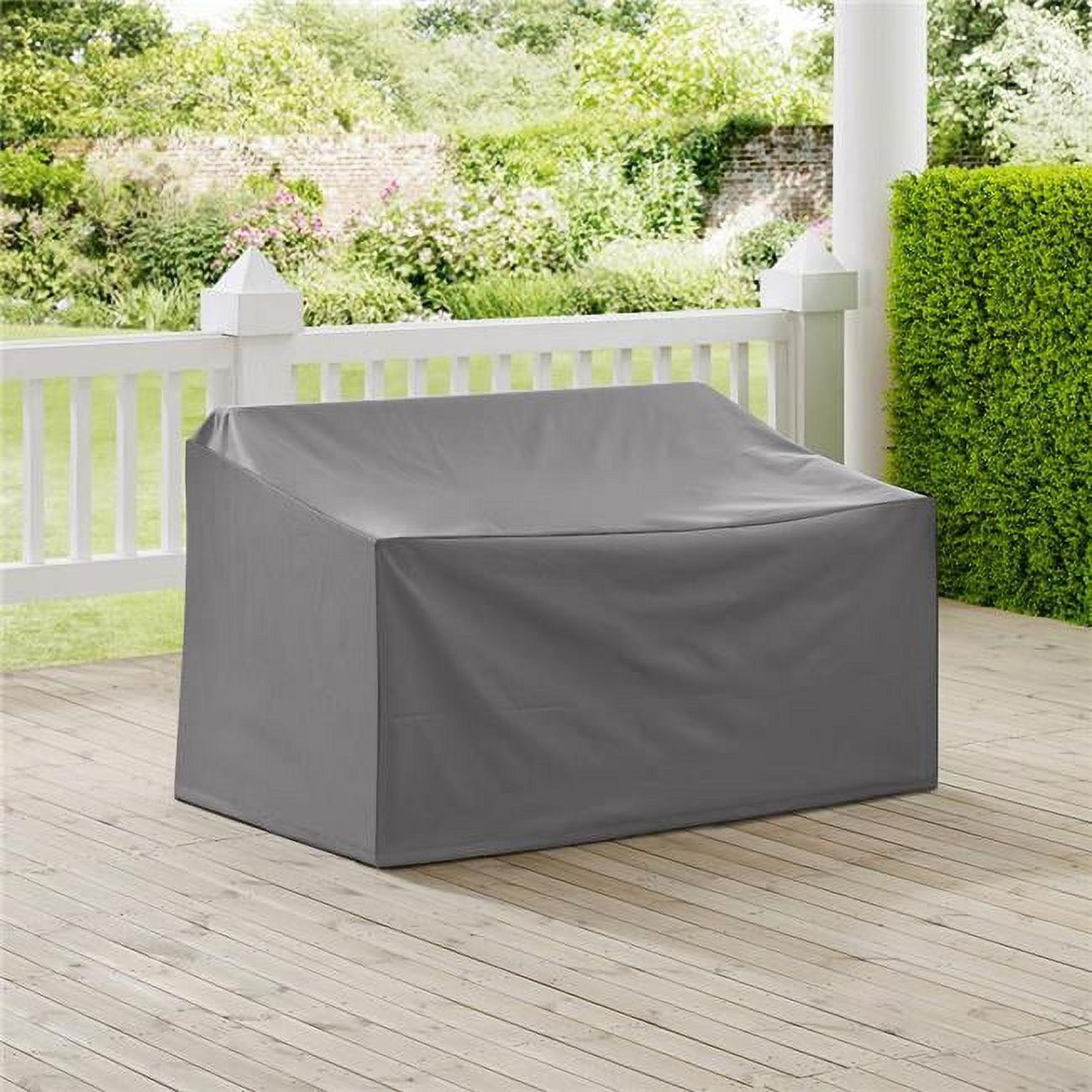 Gray Heavy-Duty Outdoor Loveseat Furniture Cover