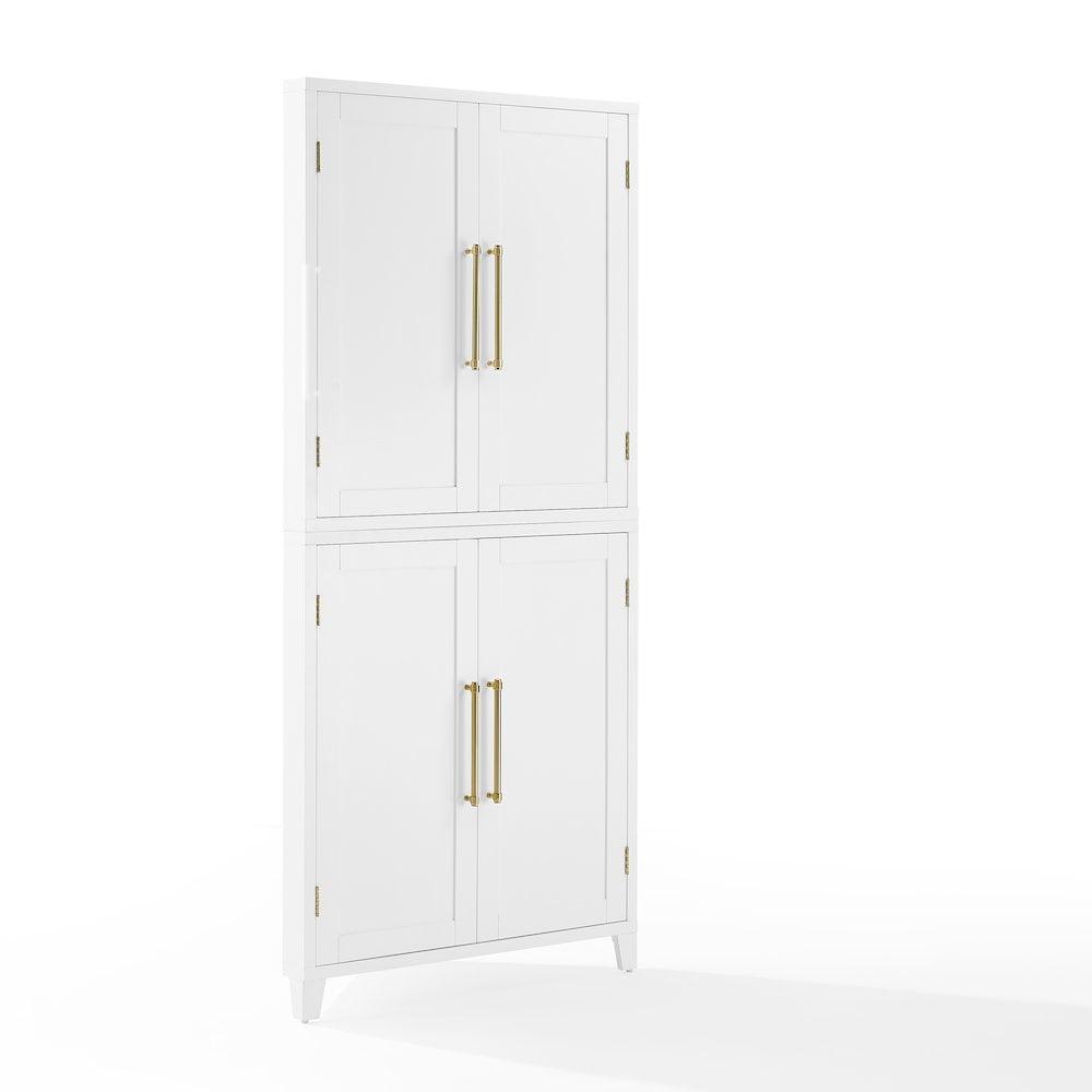 Crosley Furniture Roarke Corner Kitchen Storage Pantry Cabinet