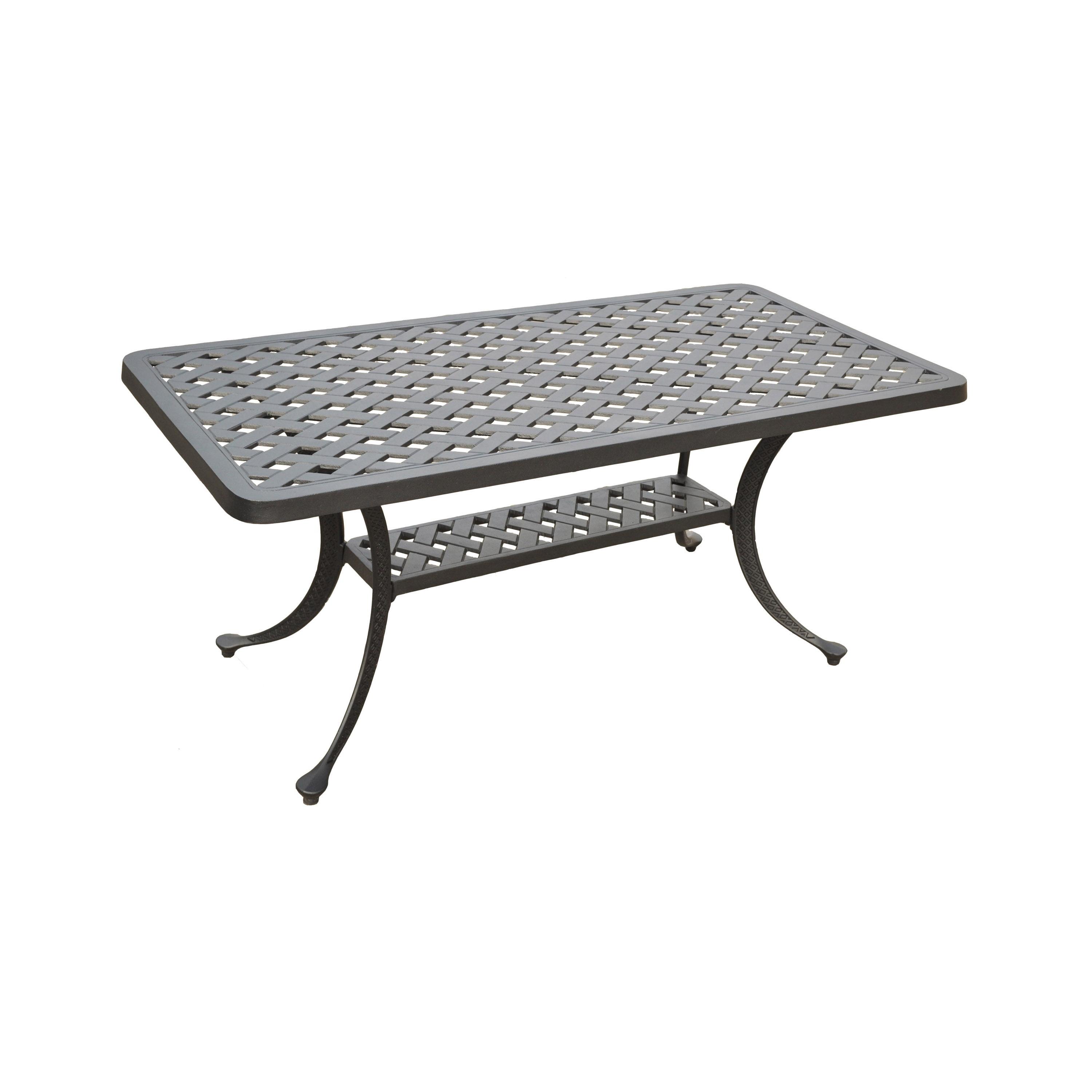 Sedona Black Cast Aluminum Outdoor Coffee Table