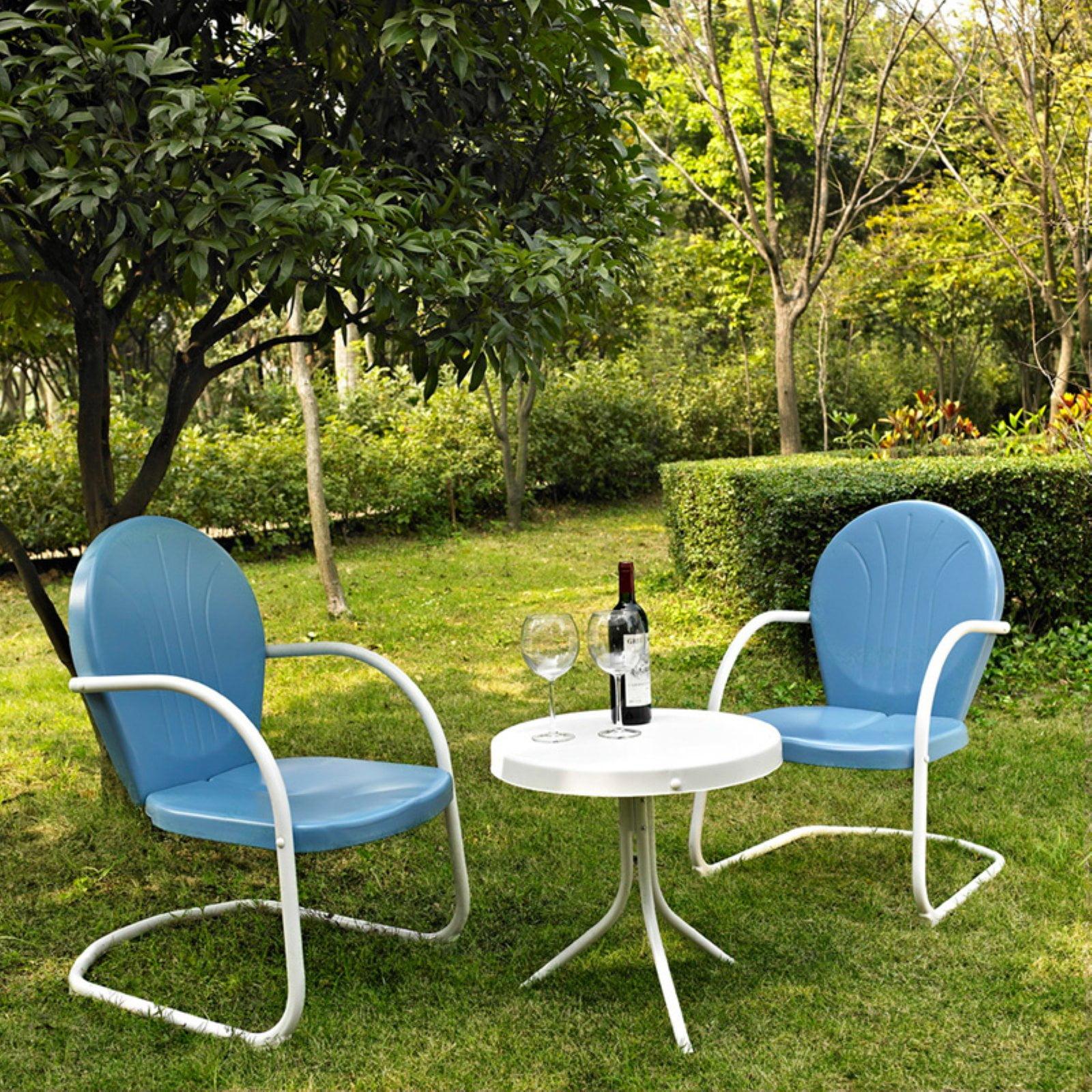 Griffith 3pc Outdoor Conversation Set - Sky Blue - Crosley