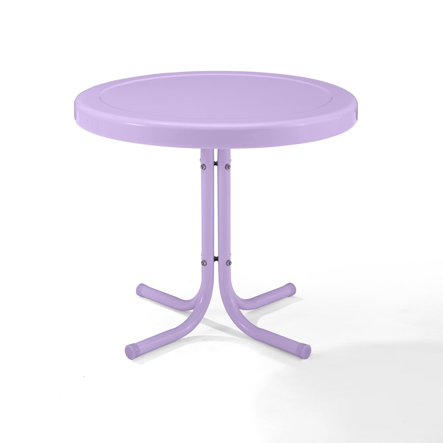 Lavender Gloss Steel Retro Outdoor Side Table