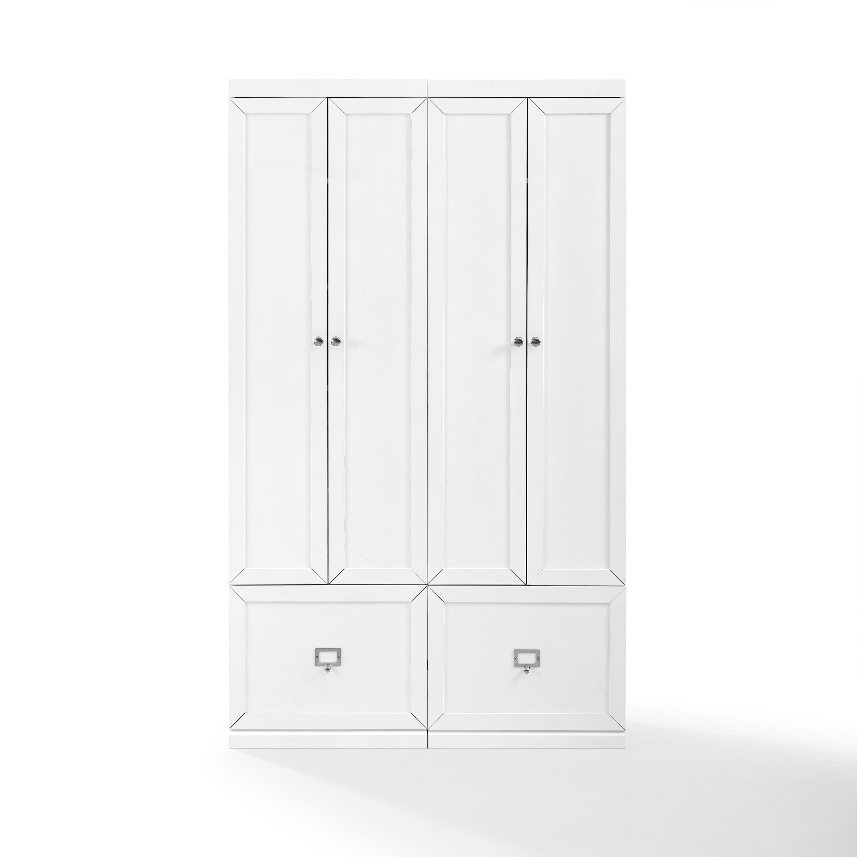 Harper White 2-Piece Modular Entryway Pantry Closet Set