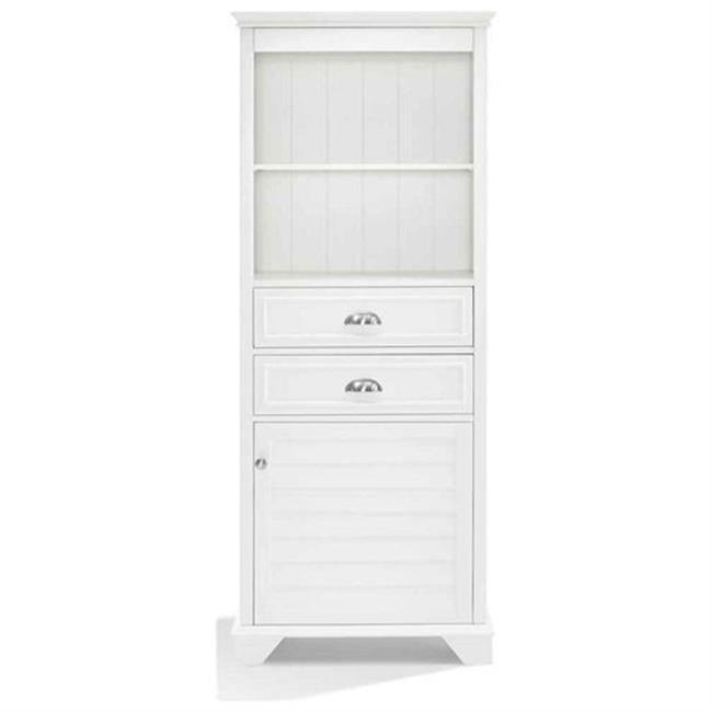 Crosley Lydia Contemporary Linen Cabinet in White