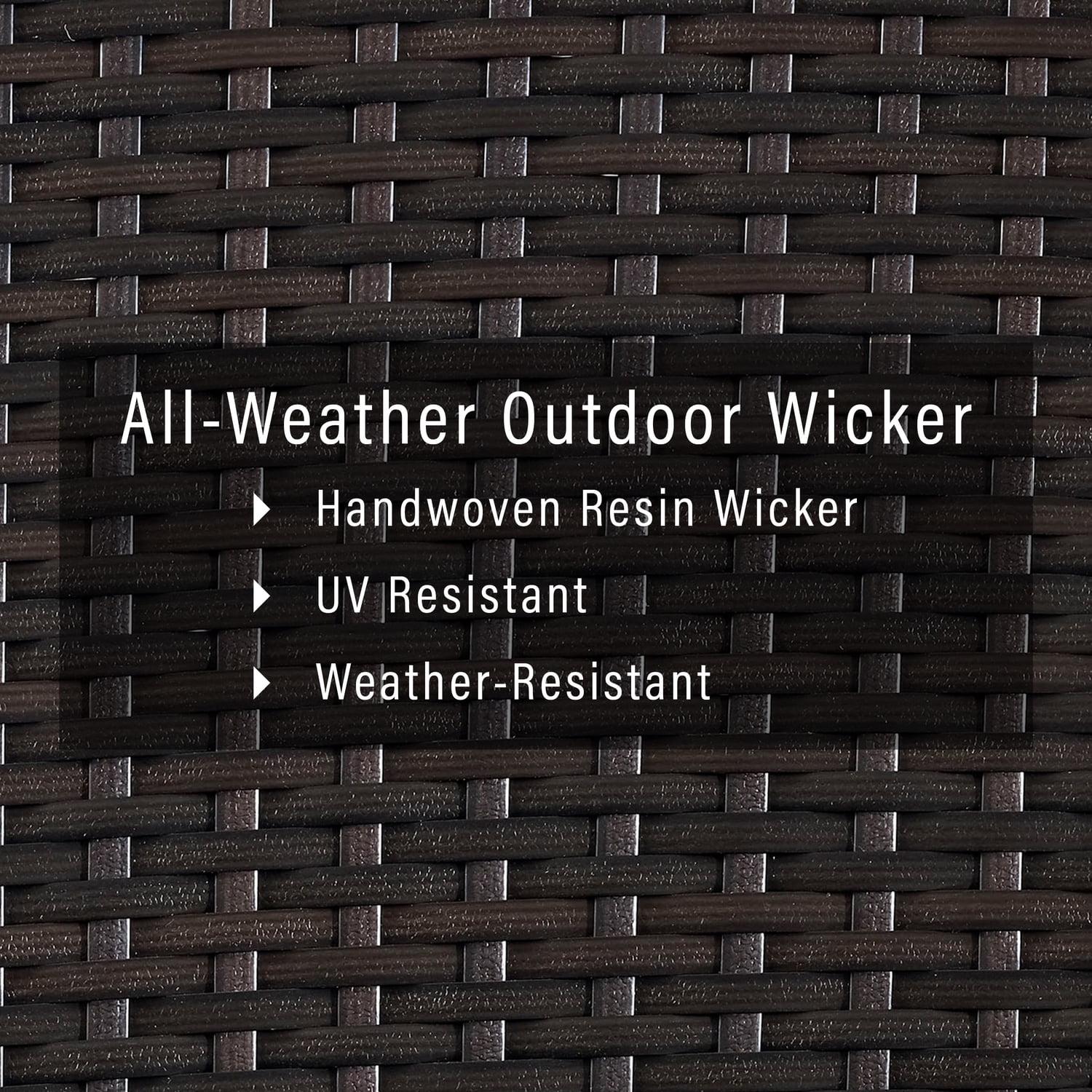 Crosley Palm Harbor 3 Piece Wicker Patio Sofa Set in Brown and Gray