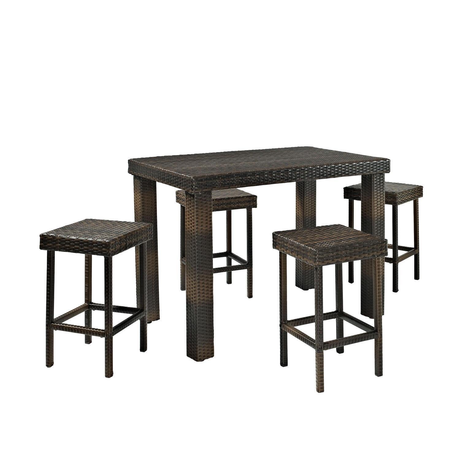 Palm Harbor Brown Wicker 5-Piece Outdoor Dining Set