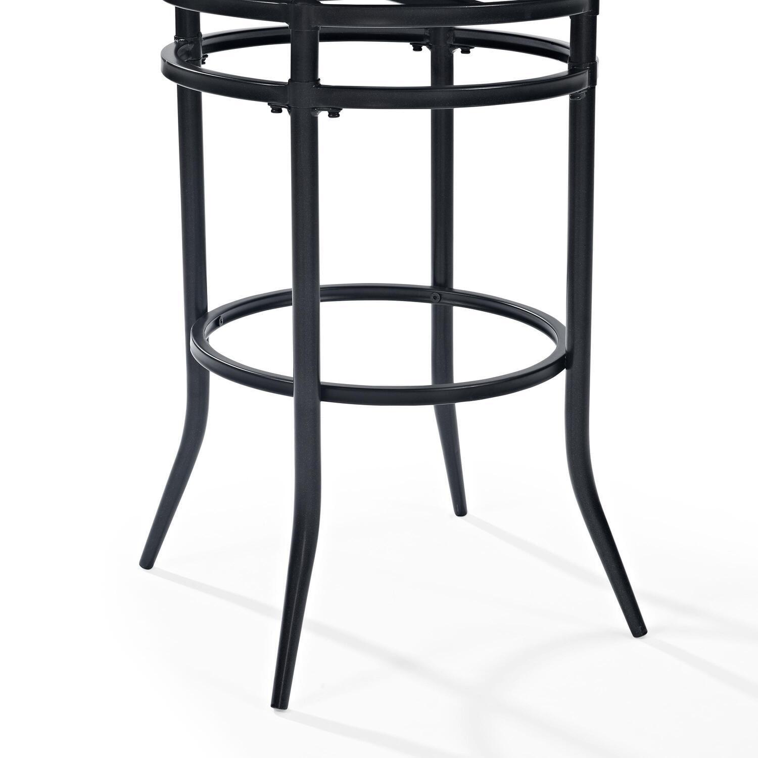 Rachel Swivel Barstool Black with Cushion Black - Crosley