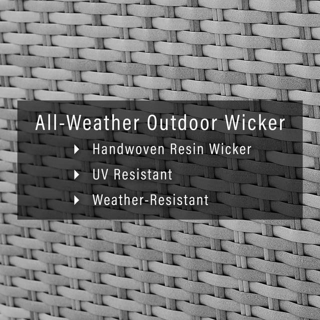 2pc Richland Outdoor Patio Loveseat and Coffee Table Set - Gray - Crosley