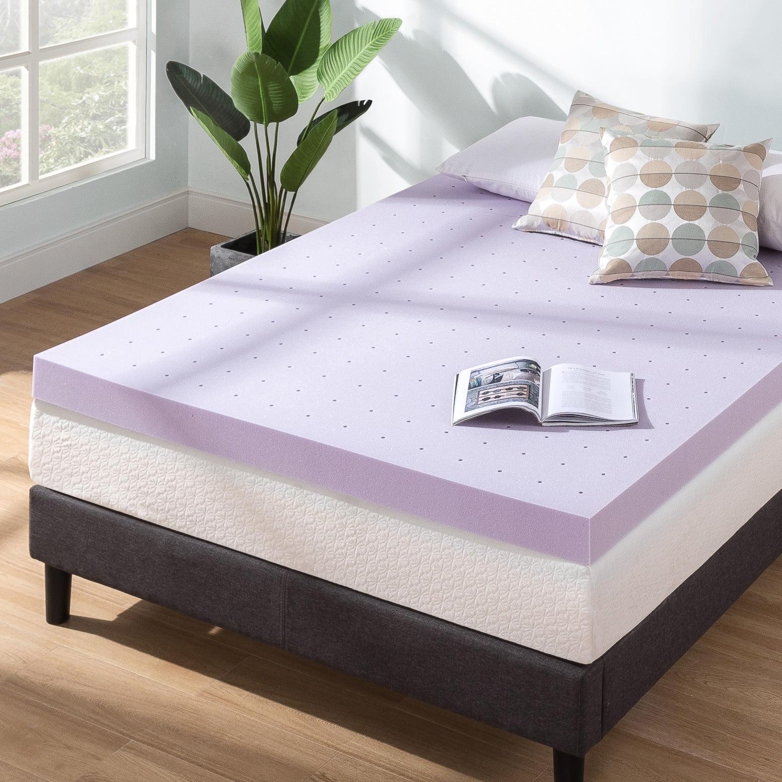 Lavender Infused 4-Inch Ventilated Memory Foam Queen Topper