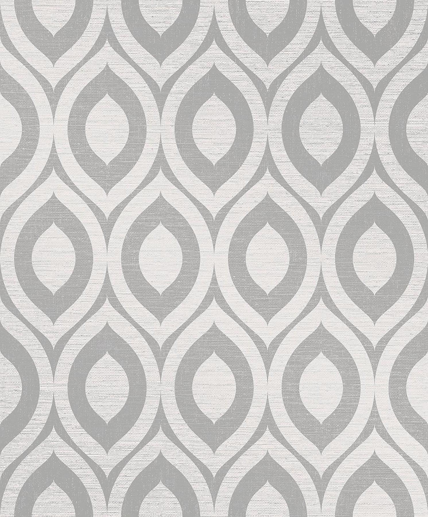 Rimini Grey Geometric Non-pasted Washable Wallpaper