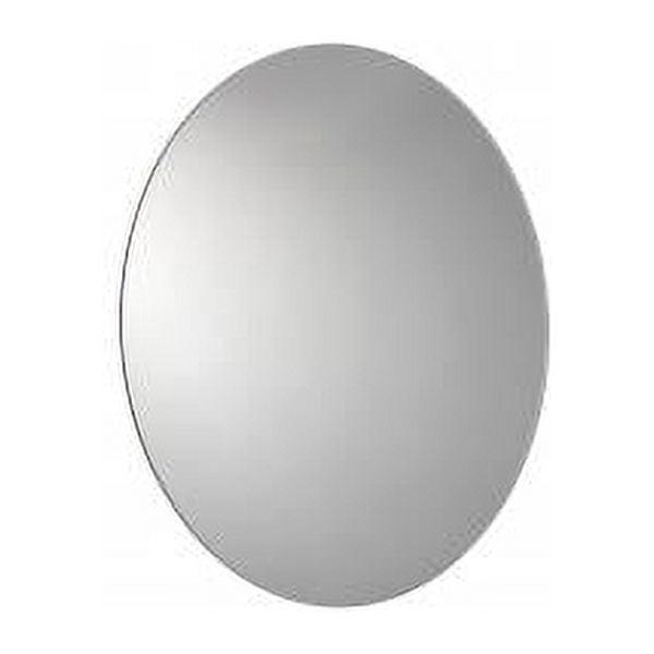 Sleek Silver Round Bathroom Vanity Mirror with Easy Hang 'n' Lock