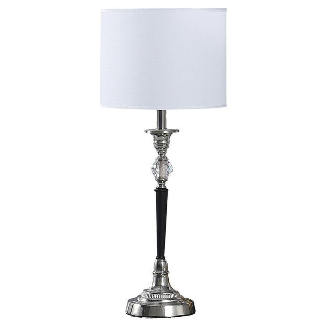 Albi 22.75" Black and Silver Metal Crystal Table Lamp