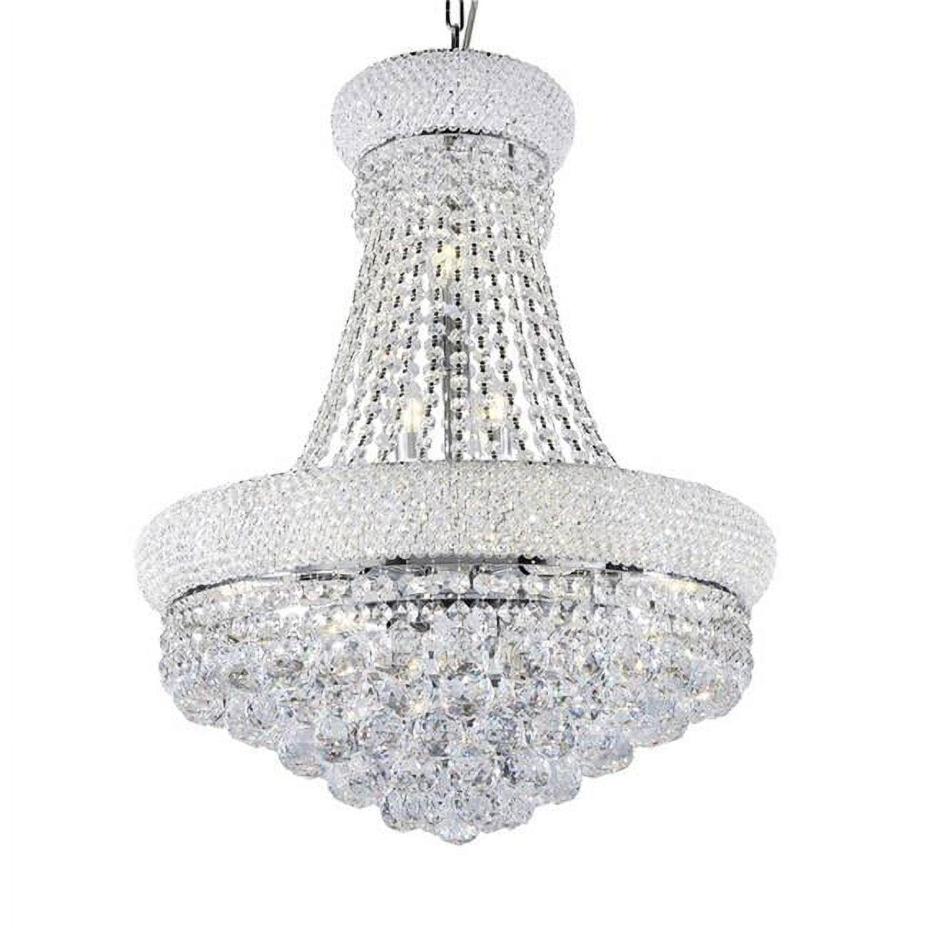 Elegant Vintage Crystal 21" Pendant Ceiling Lamp, Clear