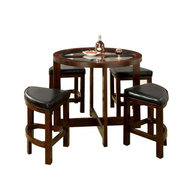 Crystal Cove I Quaint Virile 5 Piece Counter Height Table Set