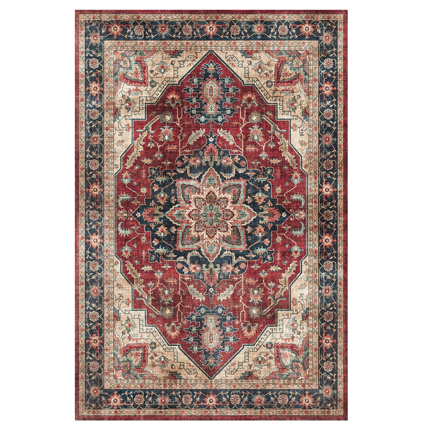 Gertmenian Crystal Print Soha Traditional Moroccan Red Area Rug