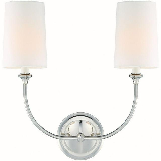 2242-PN-Crystorama Lighting-Sylvan - 2 Light Wall Sconce-Polished Nickel Finish