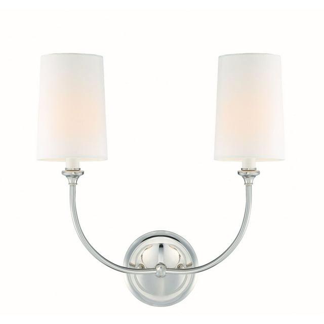 2242-PN-Crystorama Lighting-Sylvan - 2 Light Wall Sconce-Polished Nickel Finish
