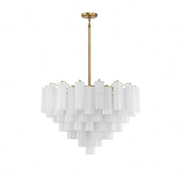 Crystorama Lighting Addis 16 - Light Chandelier in Aged Brass