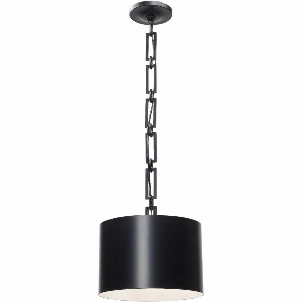 8683-MK-WH-Crystorama Lighting-Alston - One Light Mini Pendant in Traditional and Contemporary Style - 12 Inches Wide by 10 Inches High-Matte