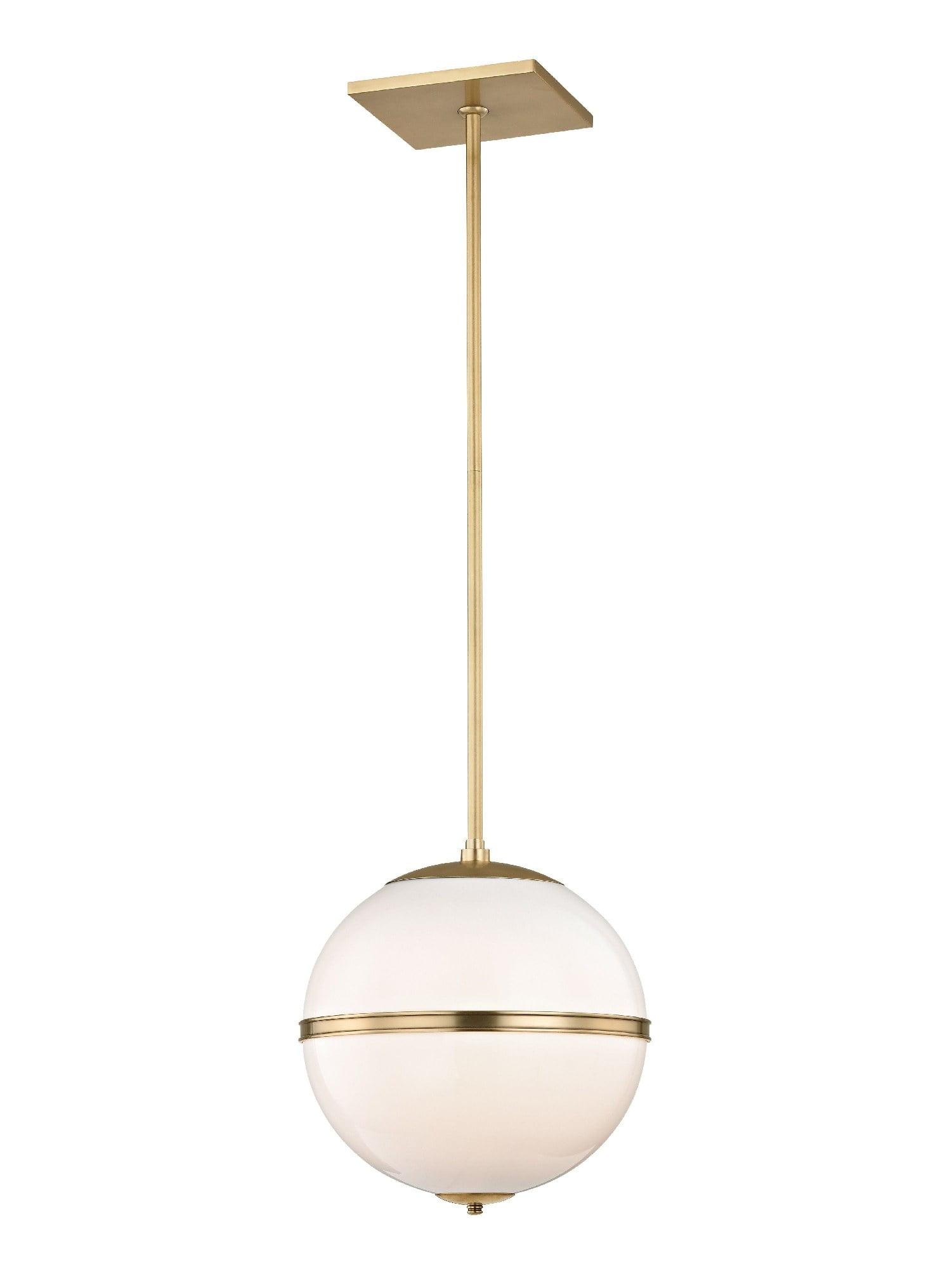2112-AG-Crystorama Lighting-Truax - One Light Pendant in Classic Style - 12 Inches Wide by 13.5 Inches High-Aged Brass Finish