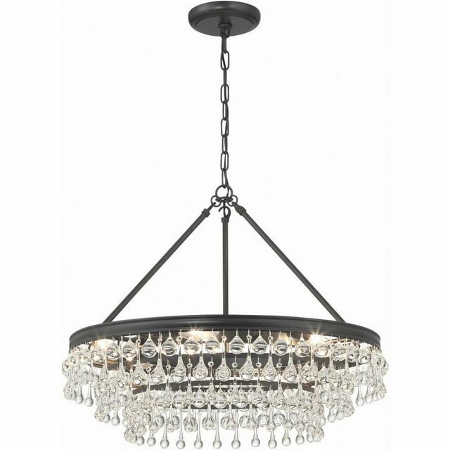 Crystorama Lighting Calypso 6 - Light Chandelier in  Matte Black