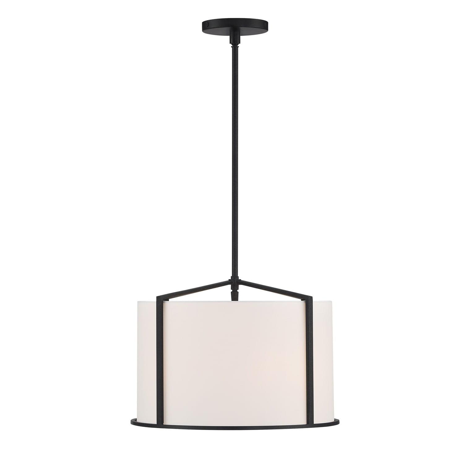 Crystorama Lighting Carlyn 4 - Light Pendant in  Black