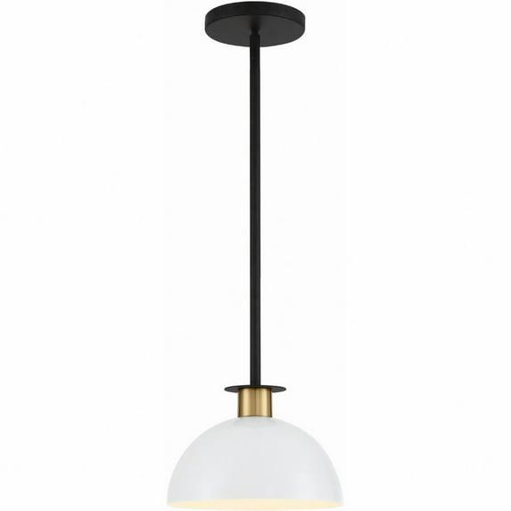 Crystorama Lighting Gigi 1 - Light Pendant in  Matte Black/Aged Brass