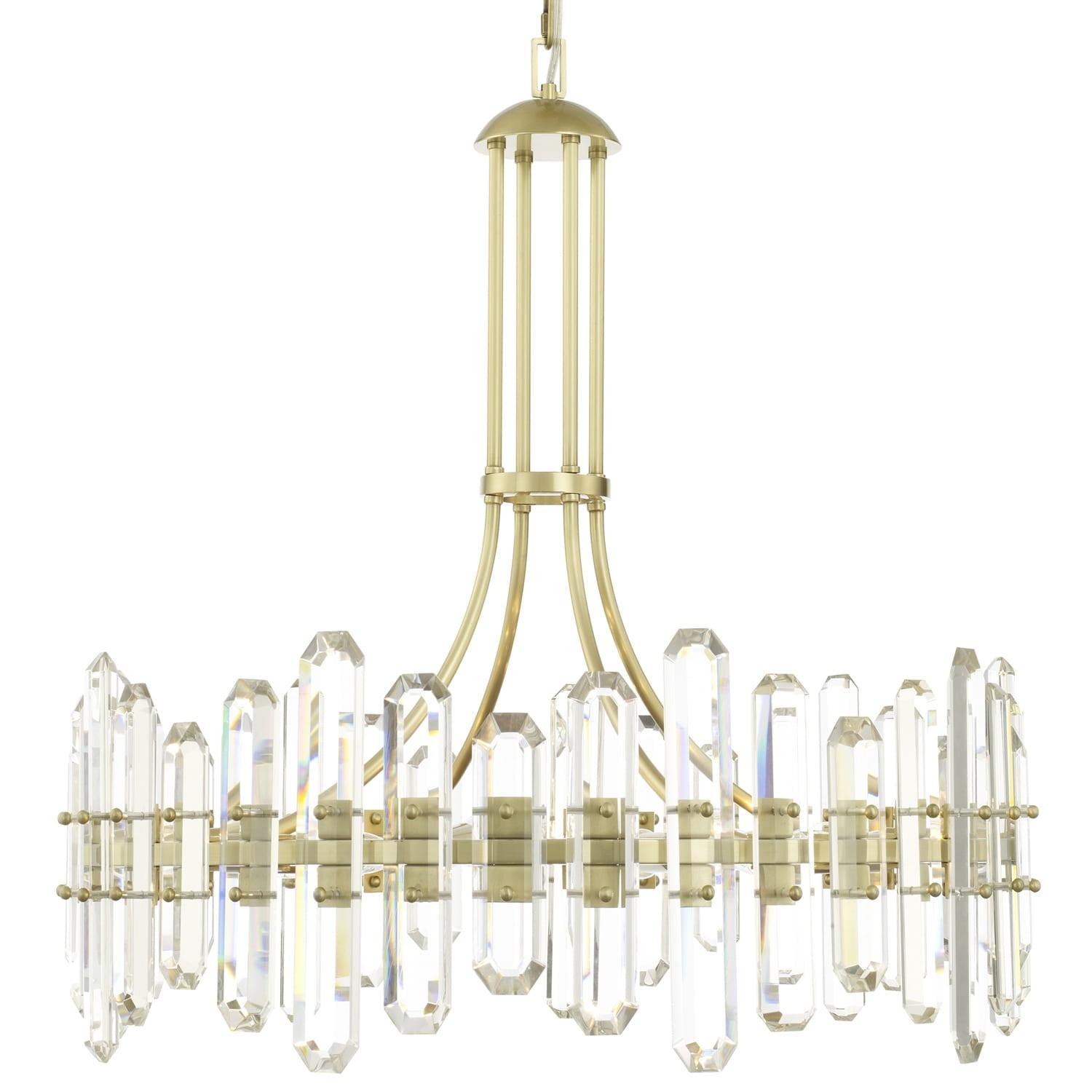 Twelve Light Chandelier In Traditional And Contemporary Style 31 Inches Wide By 28.25 Inches High-Aged Brass Finish Crystorama Lighting Bol-8889-Ag